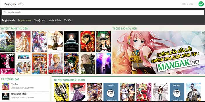MangaK - 1 trong các trang web đọc truyện online miễn phí tốt nhất hiện nay