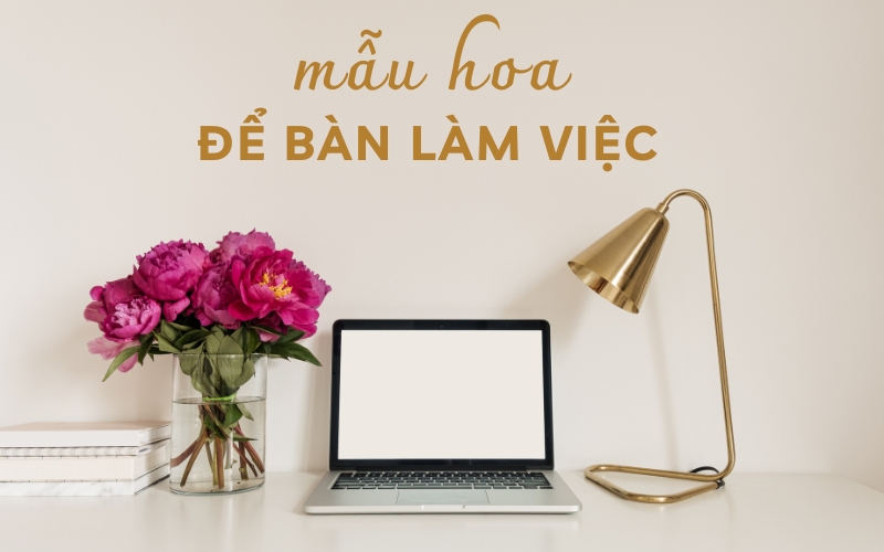 hoa để bàn làm việc